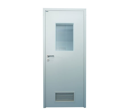 white manual clean room door